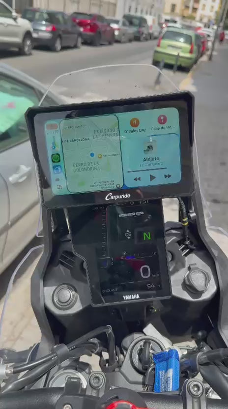 Soporte Antirrobo para Pantallas Carpuride, CarPlay o Garmin Zumo
